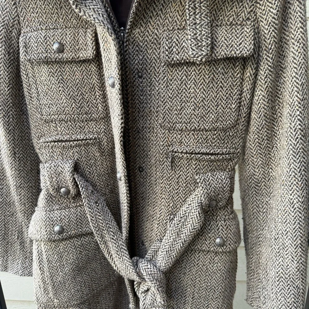 Laundry By Shelli Segal Tan‎ Belted Wool Coat